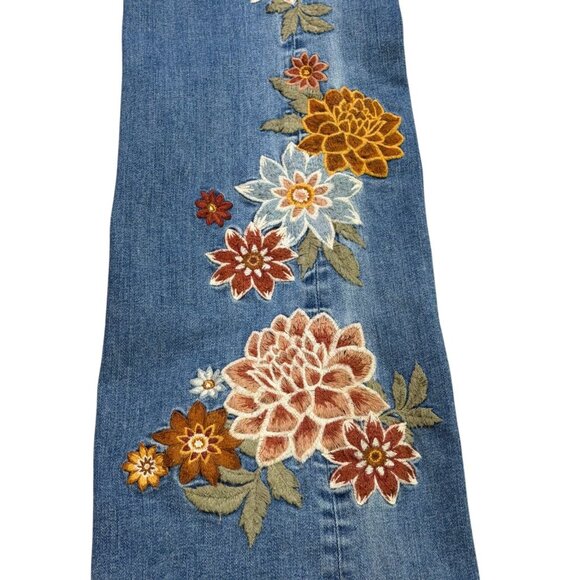 Free People x Driftwood Neptune Embroidered Denim Jumpsuit XS - Picture 13 of 16